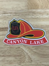 (2) CANYON LAKE HELMET LOGO DECAL STICKERS UV LAMINATE USA MADE COMMERICAL GRADE