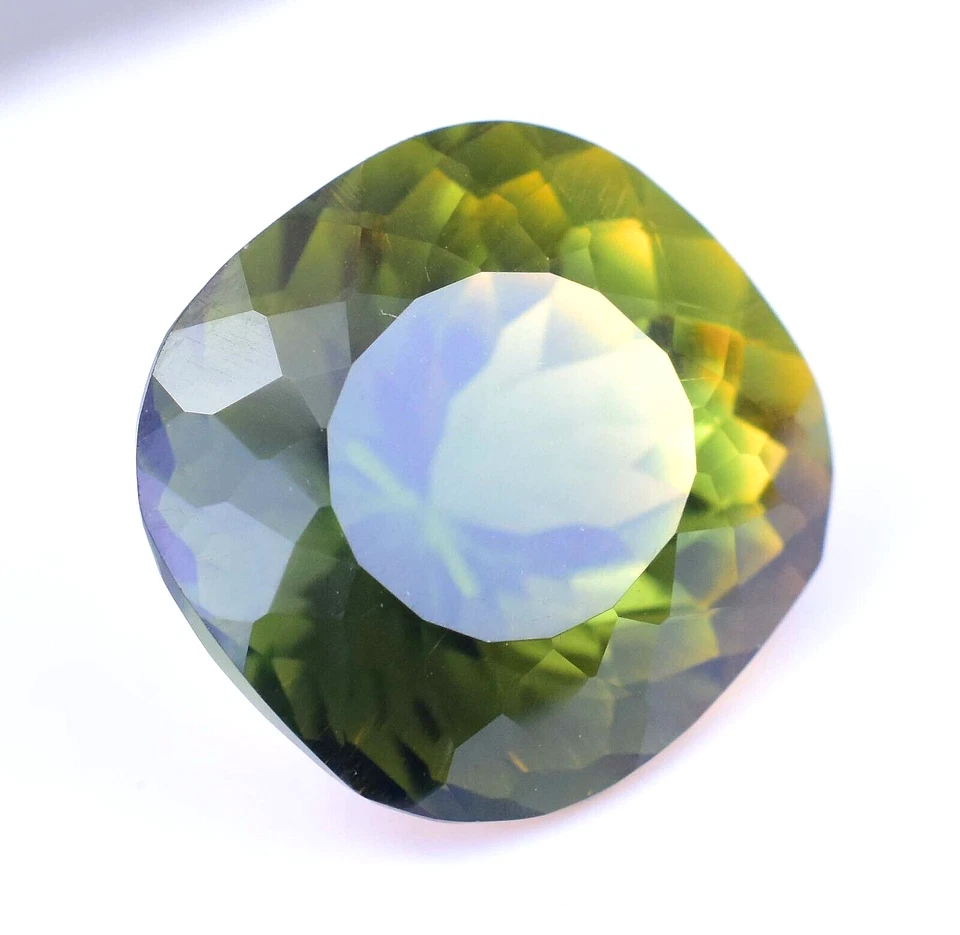 Natural Bi-Color Tourmaline 16.60 Ct Cushion Certified Flawless Loose Gemstone - Image 4 of 4