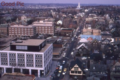 #XX15-Vintage 35mm Slide Photo- City From High Up- Street Scene- 1971