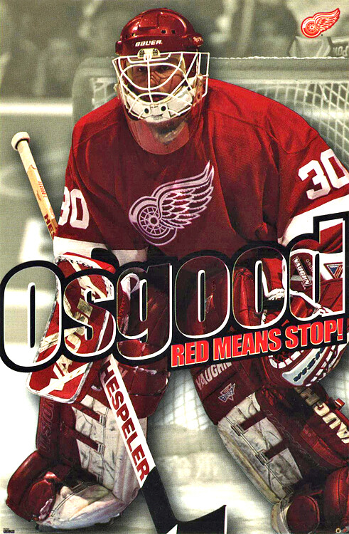 CHRIS OSGOOD Detroit Red Wings 1998 Vintage Original 23x35 POSTER