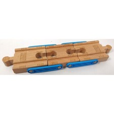 Thomas  Friends Wooden Railroad - Adapt-A-Track Blue Adapter - 6in. Track