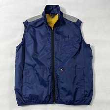 Vintage Ralph Lauren Nylon Vest Men Large Blue Polo Jeans Co Full Zip
