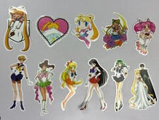 Lot of 11 Assorted Anime Sailor Moon Cartoon Stickers
