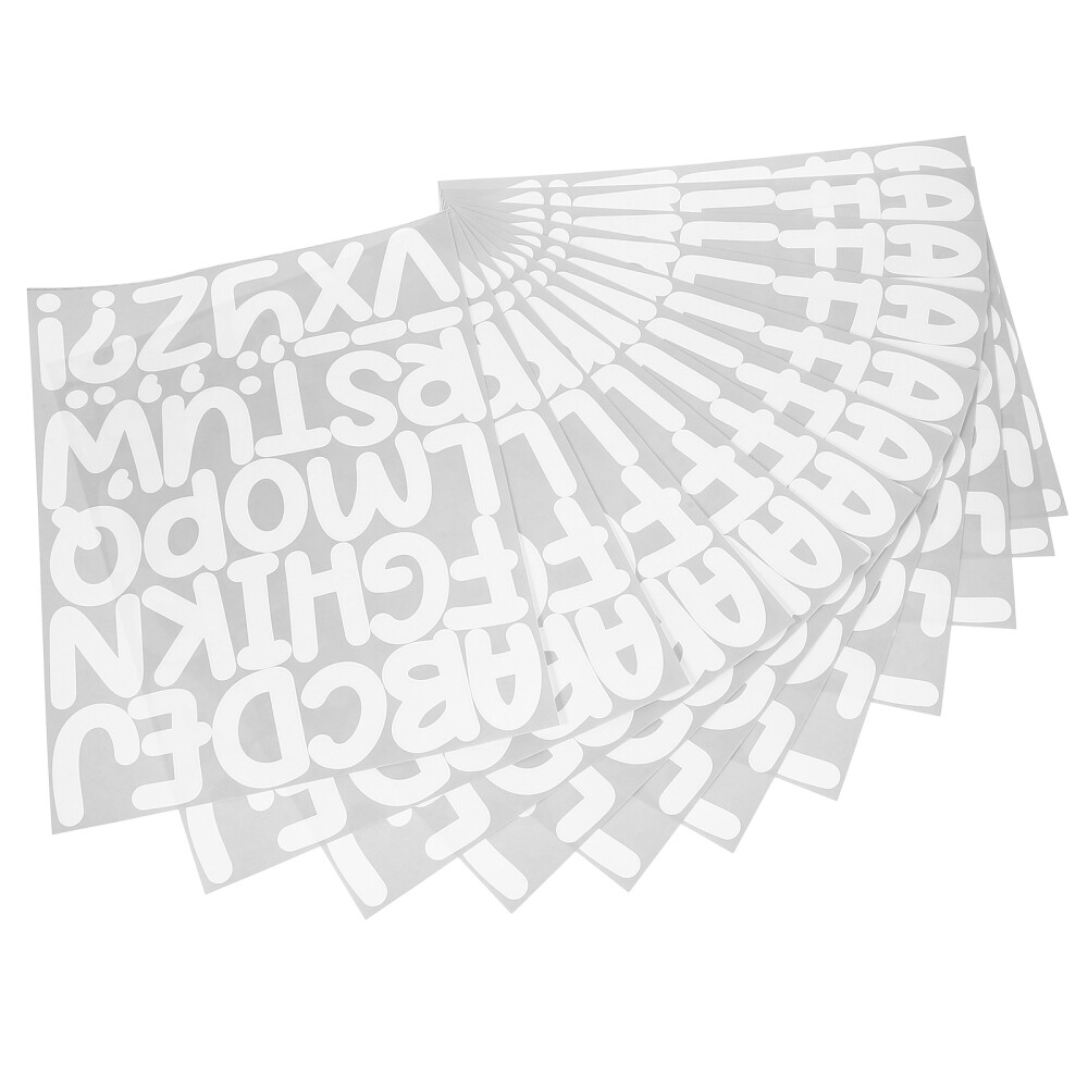 12 Sheets Number Letters Stickers Decorative Letters Numbers Stickers