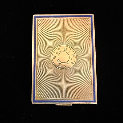 Vintage Bourjois Evening In Paris Makeup Compact Powder and Rouge Brass Case
