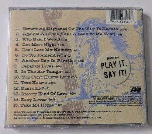 Phil Collins - Serious Hits Live CD, 1990, Pre-Owned - Picture 2 of 3