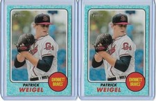 RARE 2017 TOPPS HERITAGE PATRICK WEIGEL ROOKIE CARDS 148 ~ 01/99 & 02/99 UNIQUE 