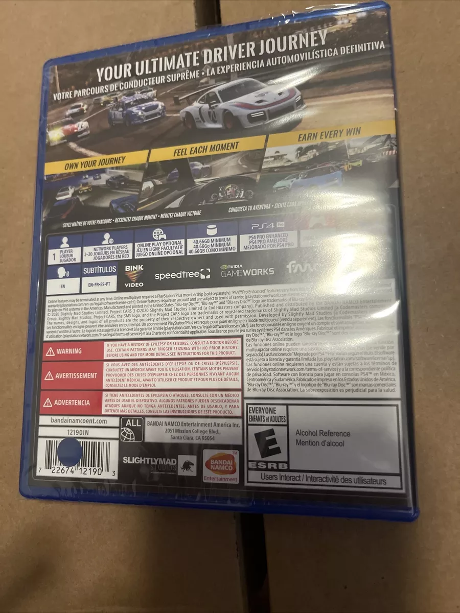  Project CARS 3 - PlayStation 4 : Bandai Namco Games Amer,  Namco: Everything Else