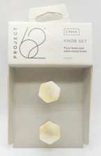 2-Pack Ivory Hexagon Resin Knobs in Ivory, Modernize Your Cabinets, Project 62