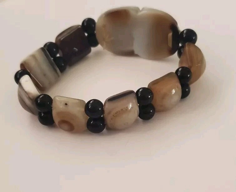 Pulsera elástica de ágata Heaven Eye Foto 3 de 4