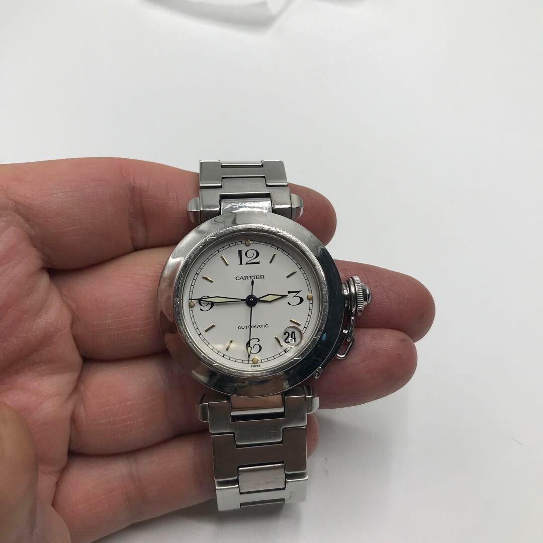 Cartier Pasha Watch Automatic 35mm Women's White Dial Round Used