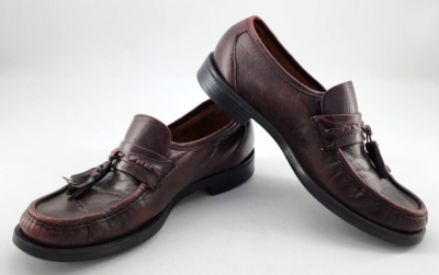 Florsheim Comfortech Burgundy Leather Tassel Loafer Shoes  display picture 3