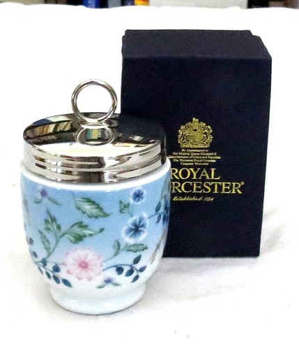 Royal Worcester Huevo Coddler Flores y Libélulas Tamaño King Hueso China Inglaterra - Imagen 2 de 4