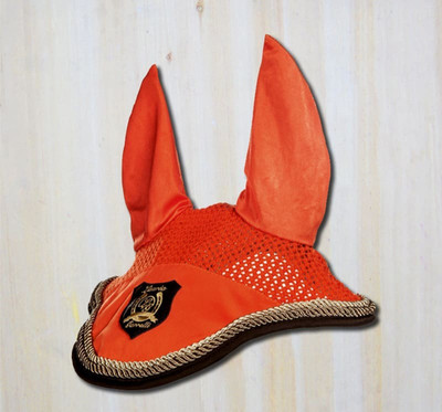 Pferdeohrhaube in voller Größe, Lauria Garrelli Golden Gate, Farbe Orange