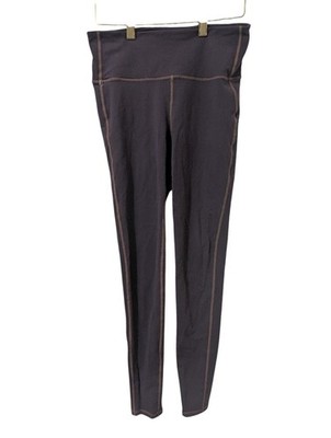 Athleta Quest Chaturanga Leggings Size Small Athletic Solid Purple Stitching 