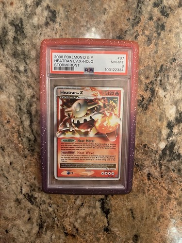 Pokémon Stormfront Heatran LV.X Holo 97/100 (2008) PSA 8 Cert 103122334