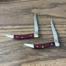 Case XX Small Texas Toothpick Red Synthetic Handle - Set Of 2 Knives