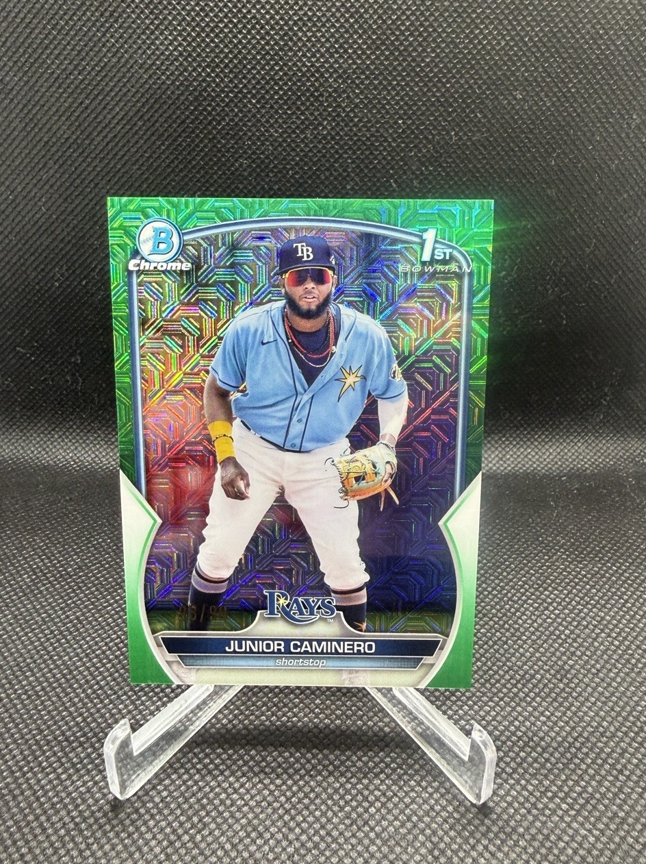 Junior Caminero 2023 Bowman Chrome #BCP-61 1st GREEN Mojo Refractor /99 RC