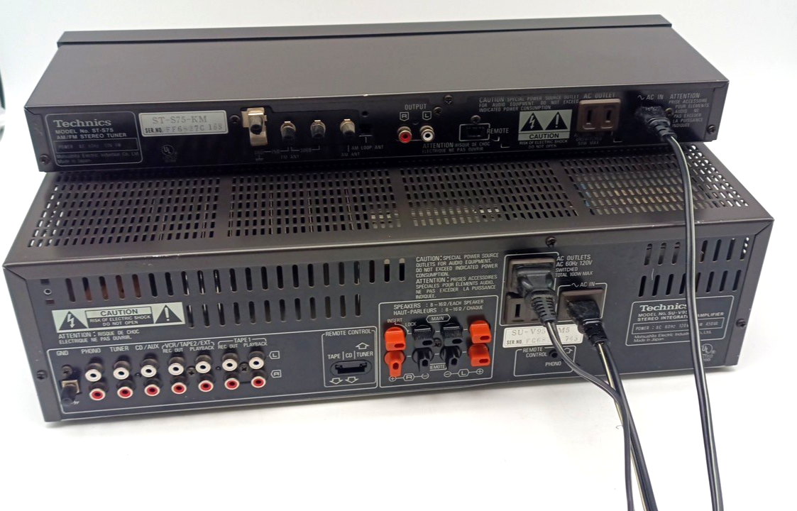 Technics Stereo Integrated Amplifier SU-V95 & Technics Am/Fm Tuner Technics Stereo Integrated Amplifier SU-V95 & Technics Am/Fm Tuner