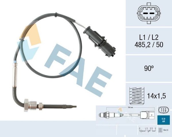 FAE 68080 Sensor FüR Abgastemperatur Sensor Abgastemperatur-image