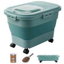 20-23 Lbs Dog Food Storage Container - Collapsible Dog Food Container with At...