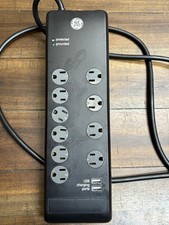 GE UltraPro 10-Outlet Surge Protector, 2 USB Ports, 6 Ft Power Cord, 3000 Joules