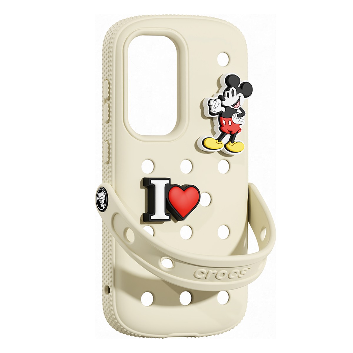 Coque Galaxy S25 Plus perforée douce avec grip antidérapant beige - 2