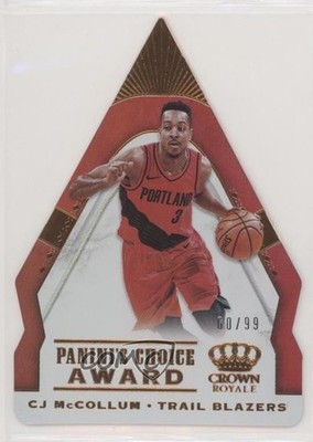 2018-19 Panini Crown Royale Panini's Choice Award 60/99 CJ McCollum #45 s3g