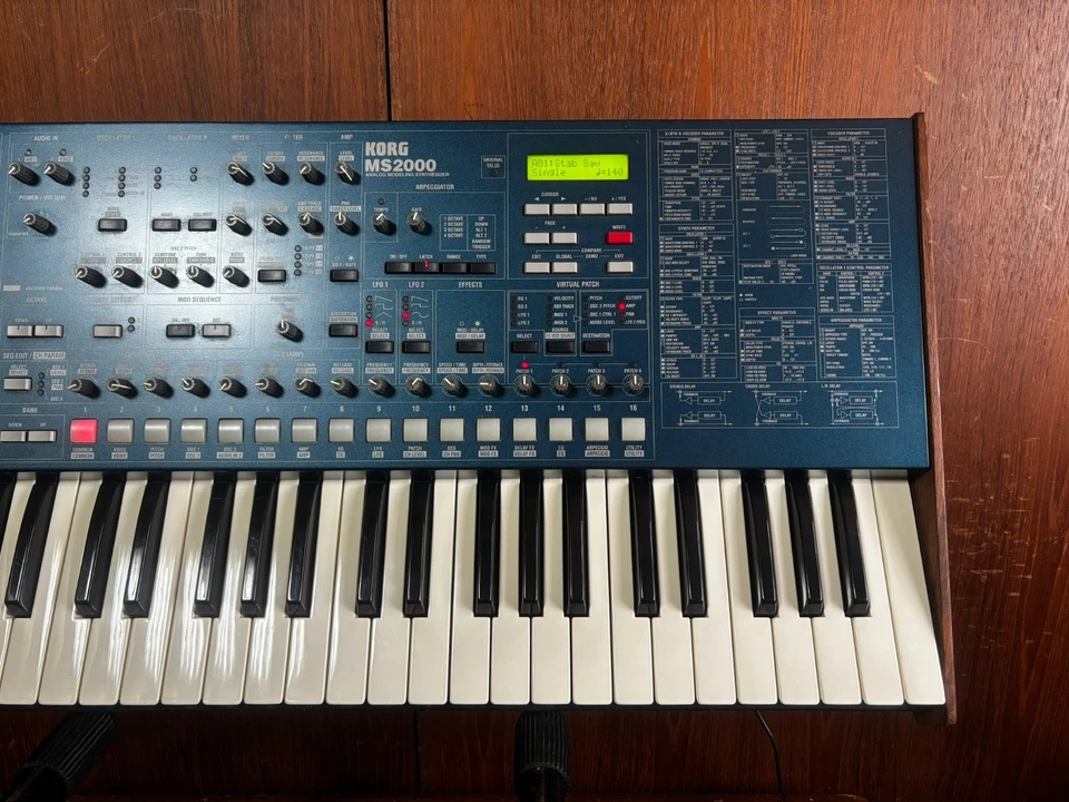 KORG MS2000 Virtual Analog Modeling Synthesizer w/ power supply - Image 3 of 4