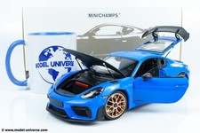 Minichamps - 1:18 Porsche Cayman GT4 RS Blue w/Weissach Package 2024 - Diecas...