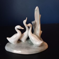 Nao Lladro 3 Ducks Geese Figurine, Handmade in Spain