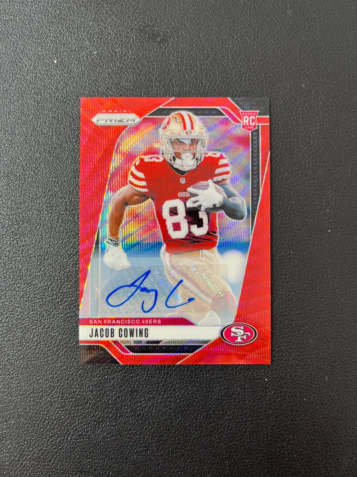 Jacob Cowing Panini Prizm #335 Autograph-Red Wave