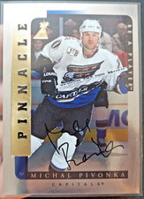 1997 Pinnacle Hockey - Michal Pivonka On Card Auto Silver Foil - Be A Player!sss