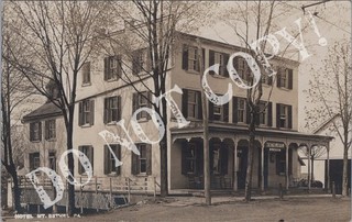 RPPC Mount Bethel PA Hotel Inn Wagons Northampton County Pennsylvania Real Photo