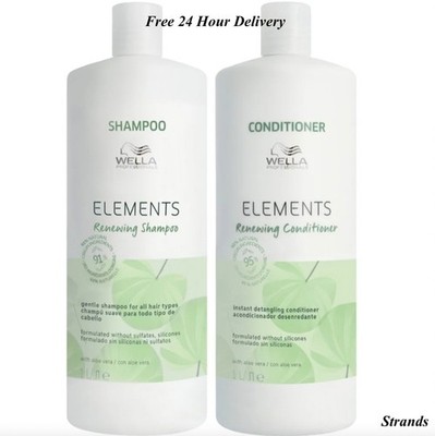 Wella Elements Renewing Shampoo und Conditioner Duo Pack 1000ml x2 KOSTENLOSE 24-STUNDEN-LIEFERUNG