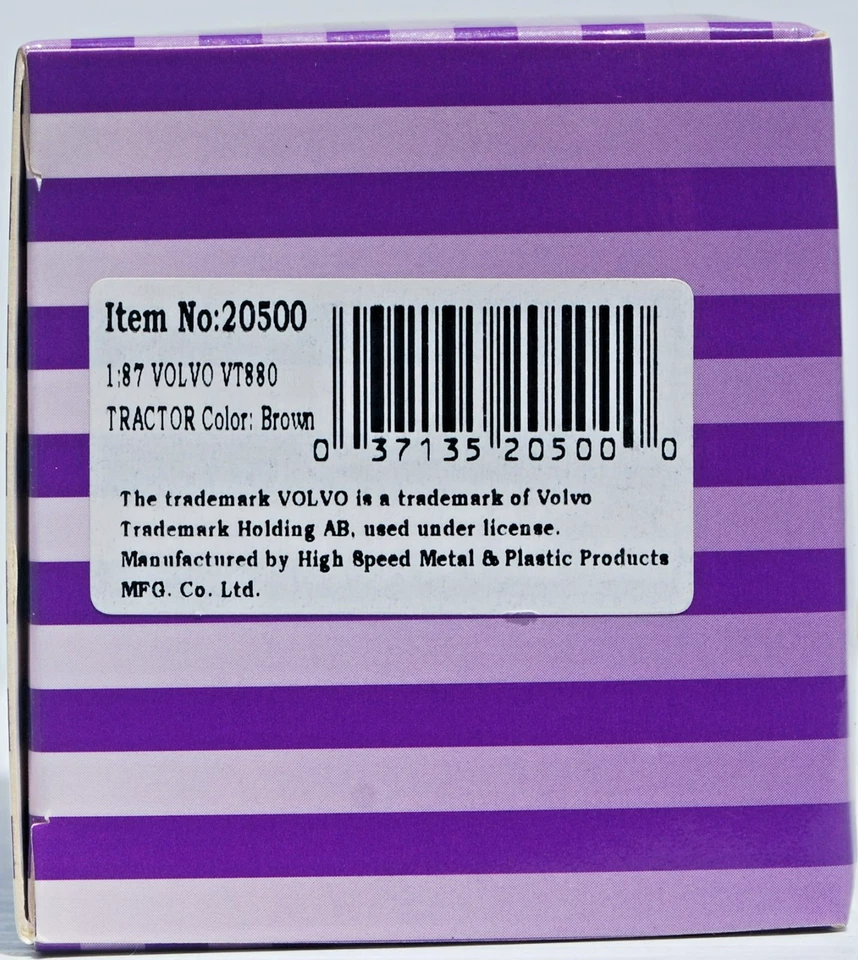 Model Power. HO Scale.  Volvo VT880. Copper/Brown. Die Cast. As New. - Image 4 of 4