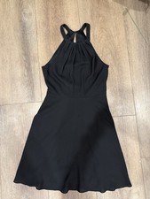 Express Black Pleated Fit & Flare Halter Sleeveless Short Dress Size 0
