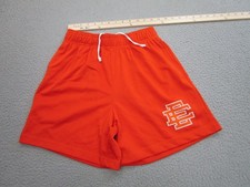Eric Emanuel Orange Mesh Athletic Shorts Mens S basketball above knee streetwear