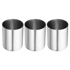 3Pack Pencil Holder Pen Holder Stainless Steel Pencil Holders Cup Silver