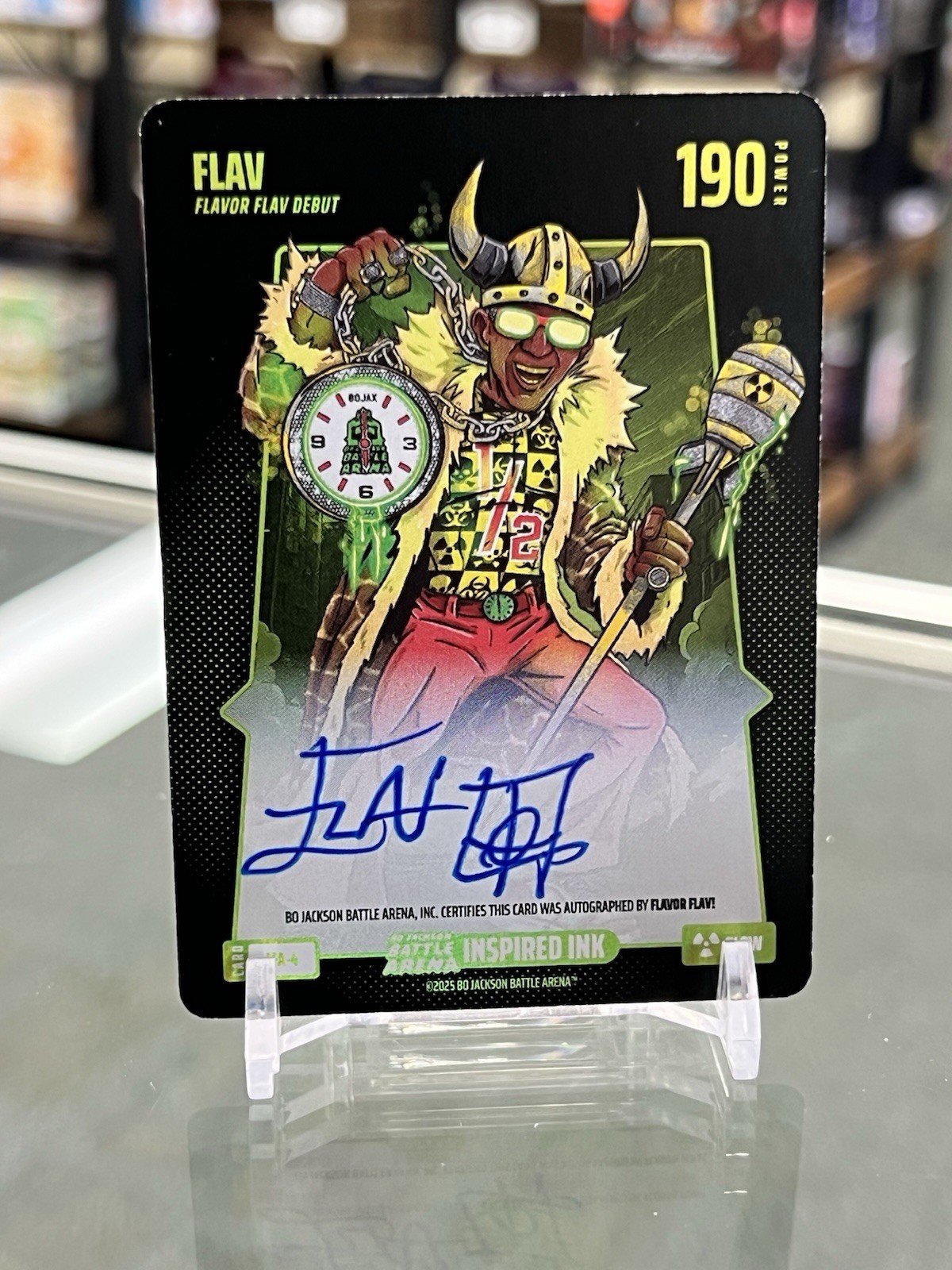 2026 Bo Jackson Battle Arena FLAV - INSPIRED INK GLOW ON CARD AUTO - FLAVOR FLAV