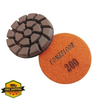 3'' Diamond Concrete Floor Polishing Pucks, Copper Bond Grinding Disc 200#
