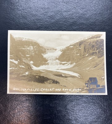Icefields Chalet & Snow Dome Alberta Canada Harmon Real Photo Postcard