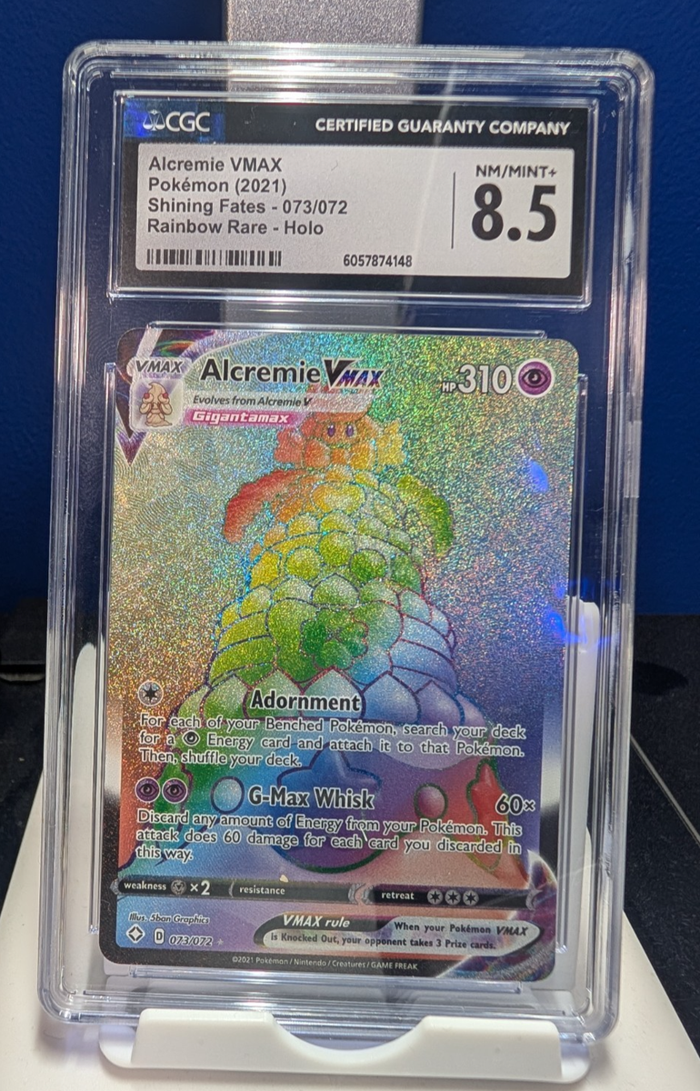Pokemon Carta Collezionabile Alcremie VMAX 073/072 - Rara Rainbow, Set Splendenti Fati - 3
