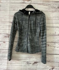 Women's Lululemon Gray  White Jacket with hood Size 4 Great Condition 