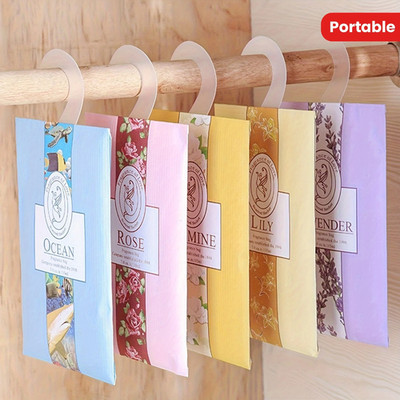 5pcs Scented Wardrobe Sachets Hanging Closet Fresheners Portable Air Fresheners