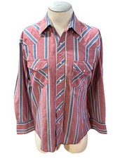 Wrangler Mens Vintage Pearl Snap Shirt XL Western Long Sleeves