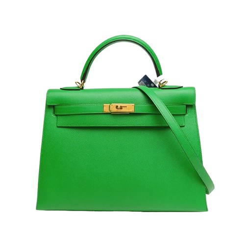 HERMES Kelly 32cm Vert Bambou(1K) Epsom Leather 2014 Shoulder Bag