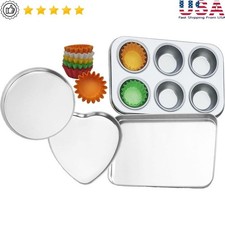 Kids Easy Bake Oven Pans Small Alloy Steel Safe Simple Clean Hand Wash New