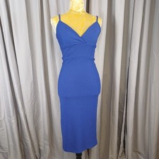 Miss Selfidge Size 10 Stunning Blue Evening Bidycon Midi Dress Party Occasion