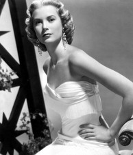 GLOSSY PHOTO PICTURE 4x6 Grace Kelly Shoulders Black And White